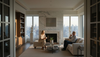 Marble-accented luxury penthouse living room