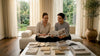 Couple planning luxury living room upgrade