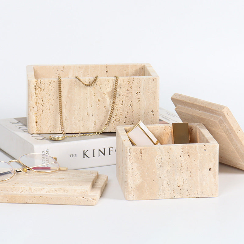 Schmuckschatulle aus Travertin – Aufbewahrung aus Naturstein