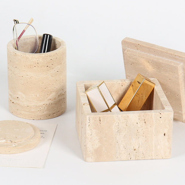 Travertine Jewelry Box – Natural Stone Storage