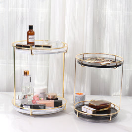 Opulentes rundes Marmor-Doppeltablett
