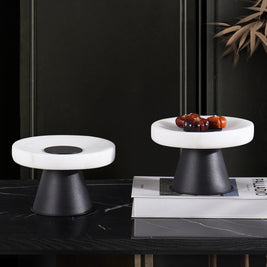 White Travertine Pedestal Stand