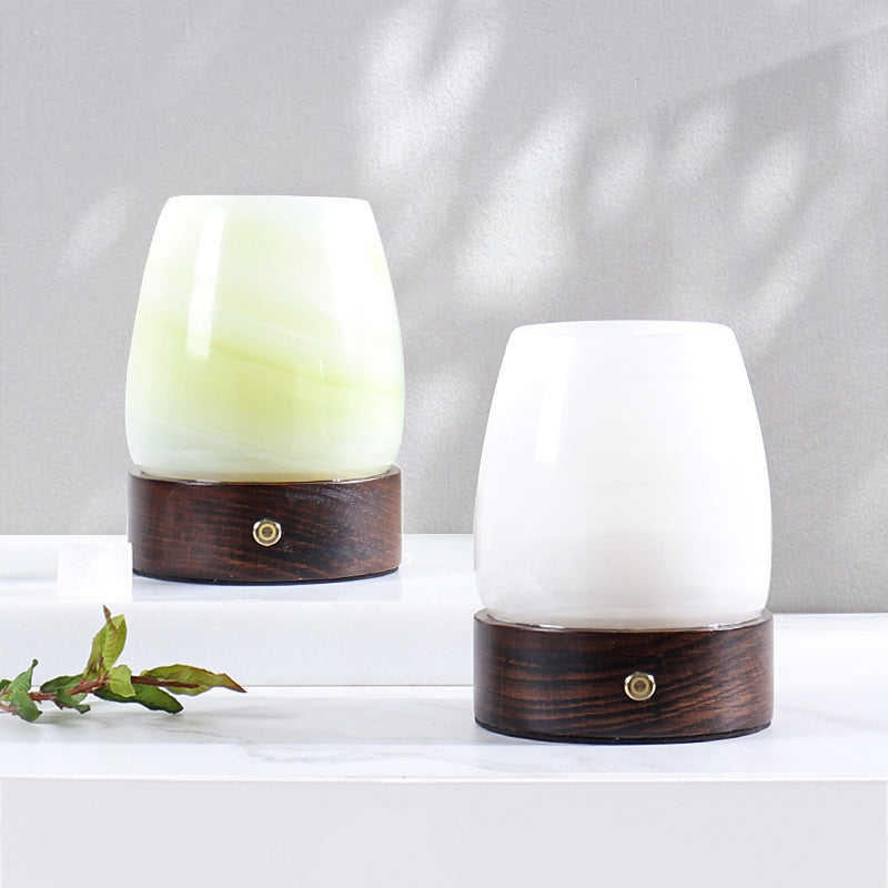 LustreGlow Marble Aromatherapy Lamp – Wireless Solid Stone Wellness Light