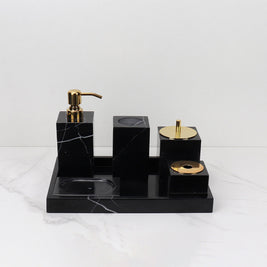 Luxury 6-Piece Marble Bathroom Set – Solid Stone