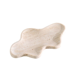 Freeform Cloud Travertine Tray - Solid Natural Stone