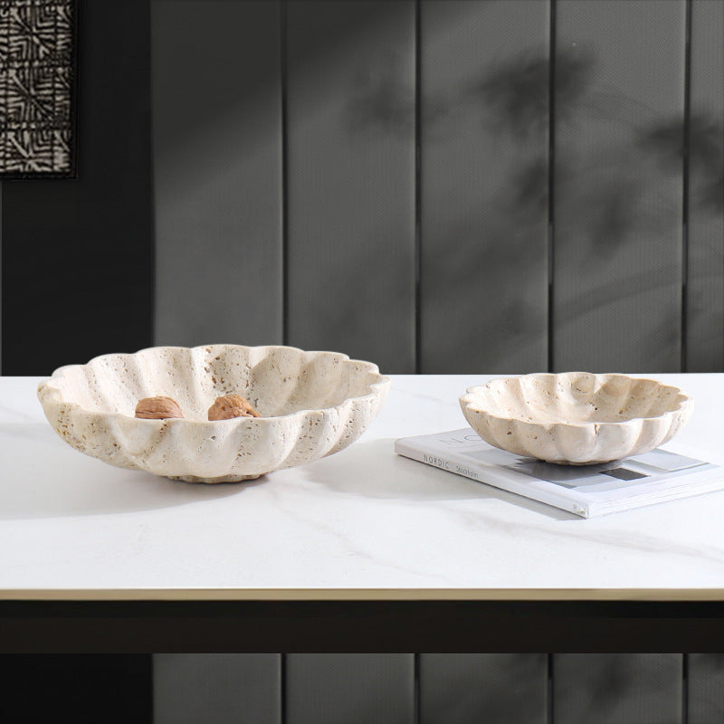 Travertine Scallop Tray