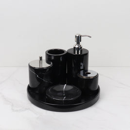 Luxury 6-Piece Marble Bathroom Set – Solid Stone