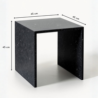 Table 1 V2 - Luxe Natuursteen Bijzettafel – Minimalistisch Sculpturaal Design