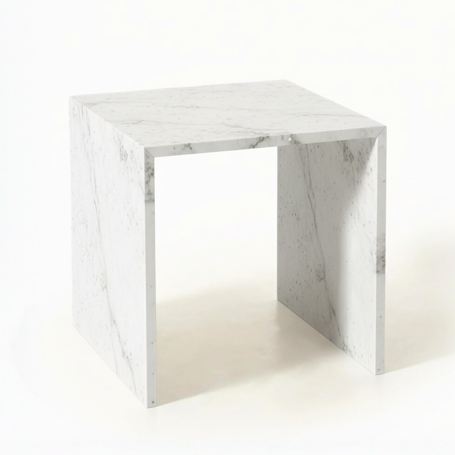 Table 1 V2 - Luxe Natuursteen Bijzettafel – Minimalistisch Sculpturaal Design