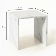 Table 1 V2 - Luxe Natuursteen Bijzettafel – Minimalistisch Sculpturaal Design