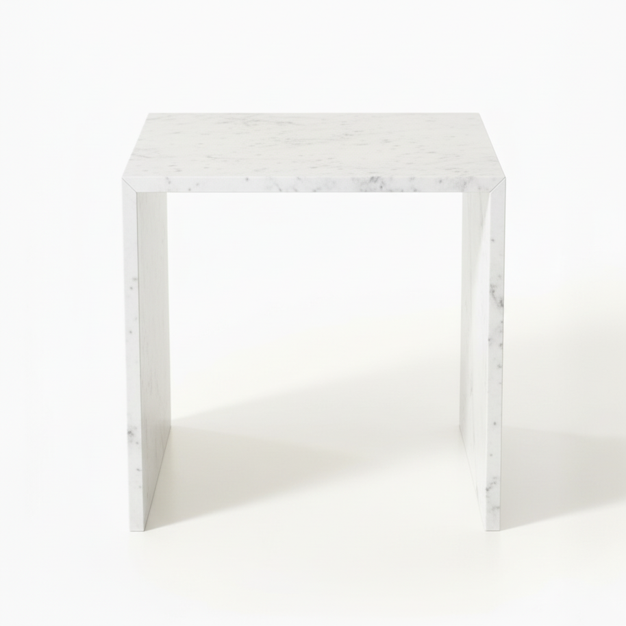 Table 1 V2 - Luxe Natuursteen Bijzettafel – Minimalistisch Sculpturaal Design