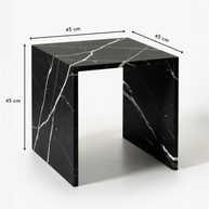 Table 1 V2 - Luxe Natuursteen Bijzettafel – Minimalistisch Sculpturaal Design