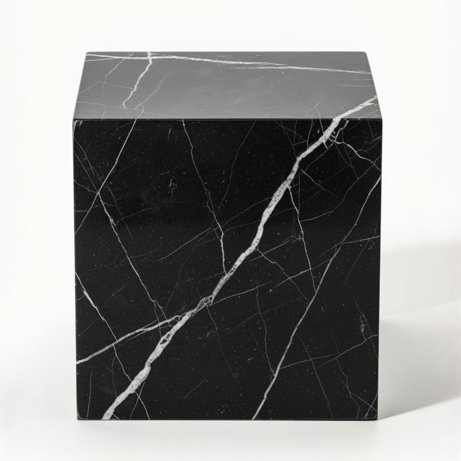 Table 1 V2 - Luxe Natuursteen Bijzettafel – Minimalistisch Sculpturaal Design