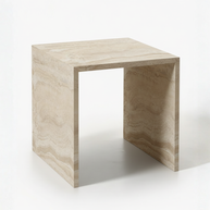 Table 1 V2 - Luxe Natuursteen Bijzettafel – Minimalistisch Sculpturaal Design