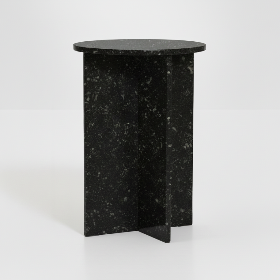 Verano Natuursteen Bijzettafel – Luxe Rond Design