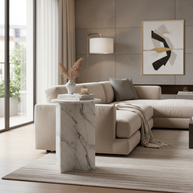 Verano Natuursteen Bijzettafel – Luxe Rond Design