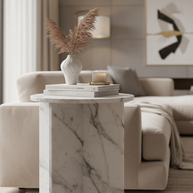 Verano Natuursteen Bijzettafel – Luxe Rond Design