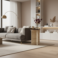 Verano Natuursteen Bijzettafel – Luxe Rond Design