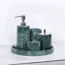 Luxury 6-Piece Marble Bathroom Set – Solid Stone