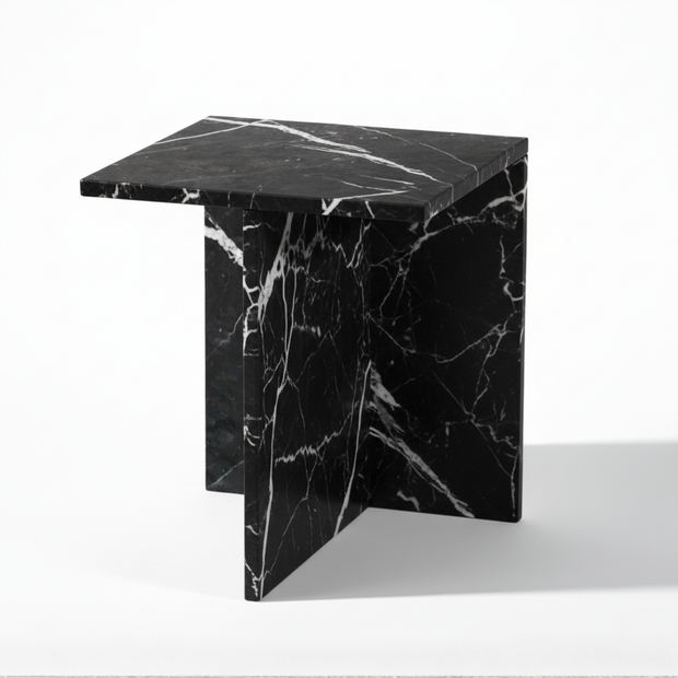 Solero Natuursteen Bijzettafel – Modern Minimalistisch Design