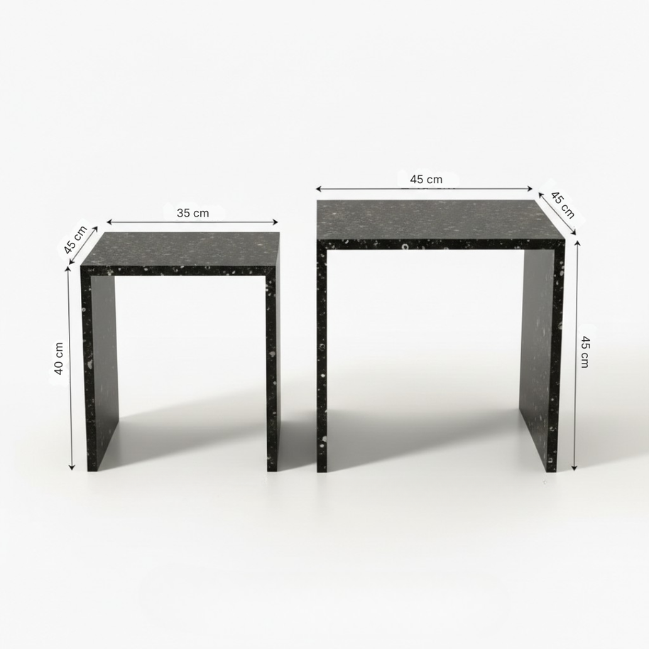 Table 2 V2 (2) - Alba Natuursteen Bijzettafels – Set van 2 | Portugees Design