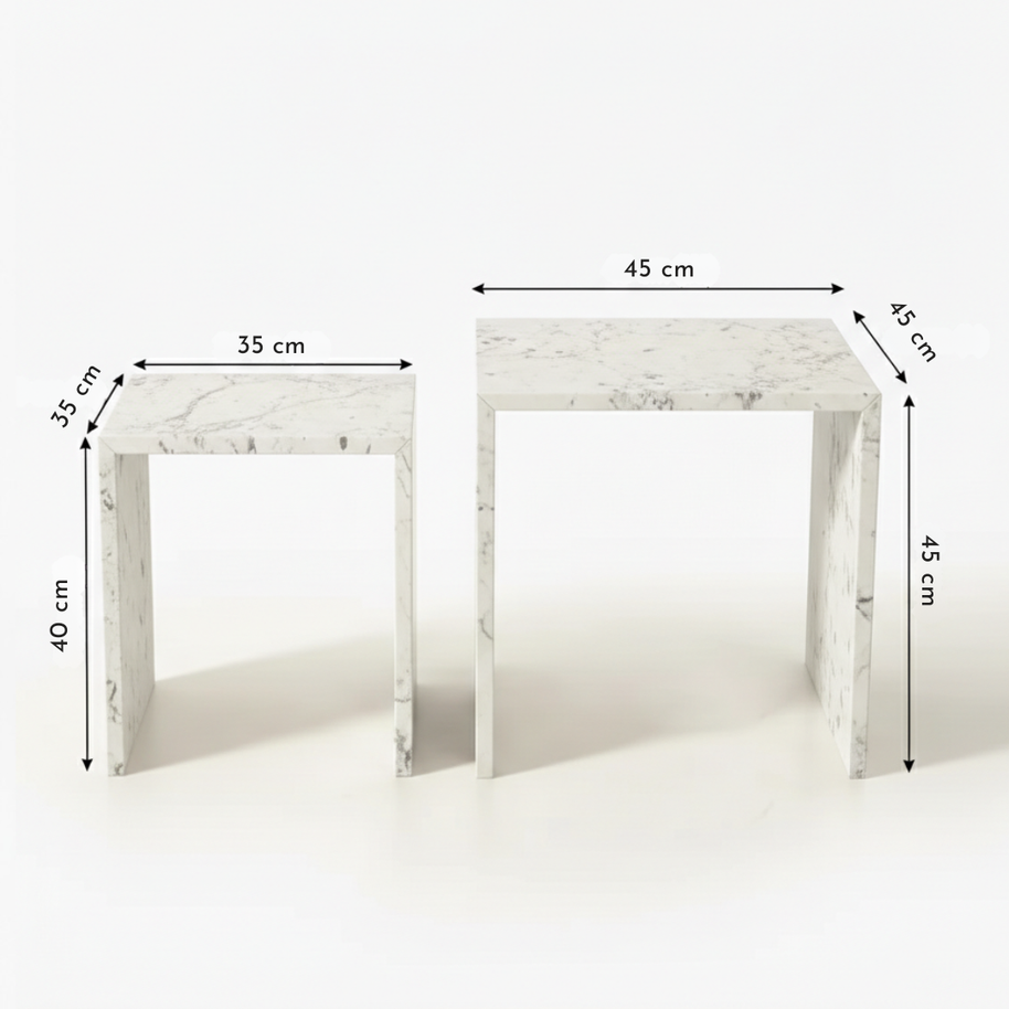 Table 2 V2 (2) - Alba Natuursteen Bijzettafels – Set van 2 | Portugees Design