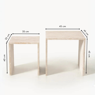 Table 2 V2 (2) - Alba Natuursteen Bijzettafels – Set van 2 | Portugees Design