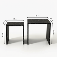 Table 2 V2 (2) - Alba Natuursteen Bijzettafels – Set van 2 | Portugees Design