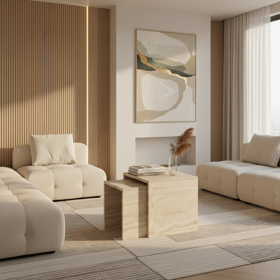 Table 2 V2 (2) - Alba Natuursteen Bijzettafels – Set van 2 | Portugees Design