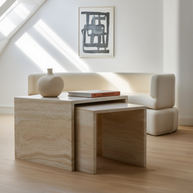 Table 2 V2 (2) - Alba Natuursteen Bijzettafels – Set van 2 | Portugees Design