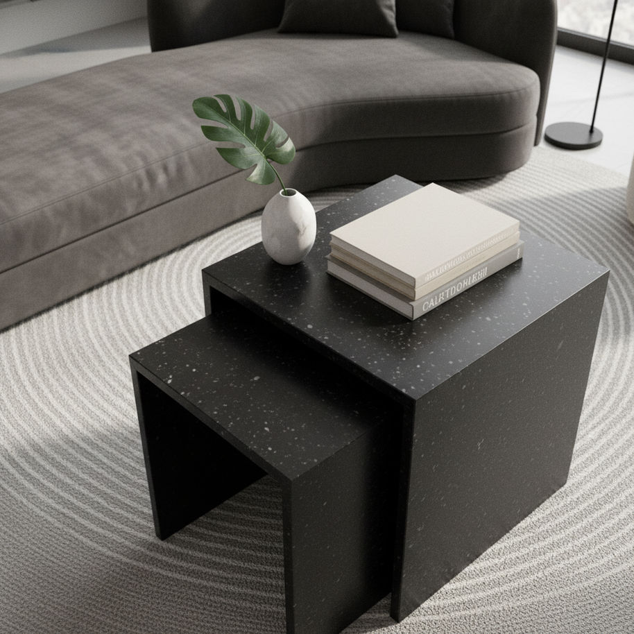 Table 2 V2 (2) - Alba Natuursteen Bijzettafels – Set van 2 | Portugees Design