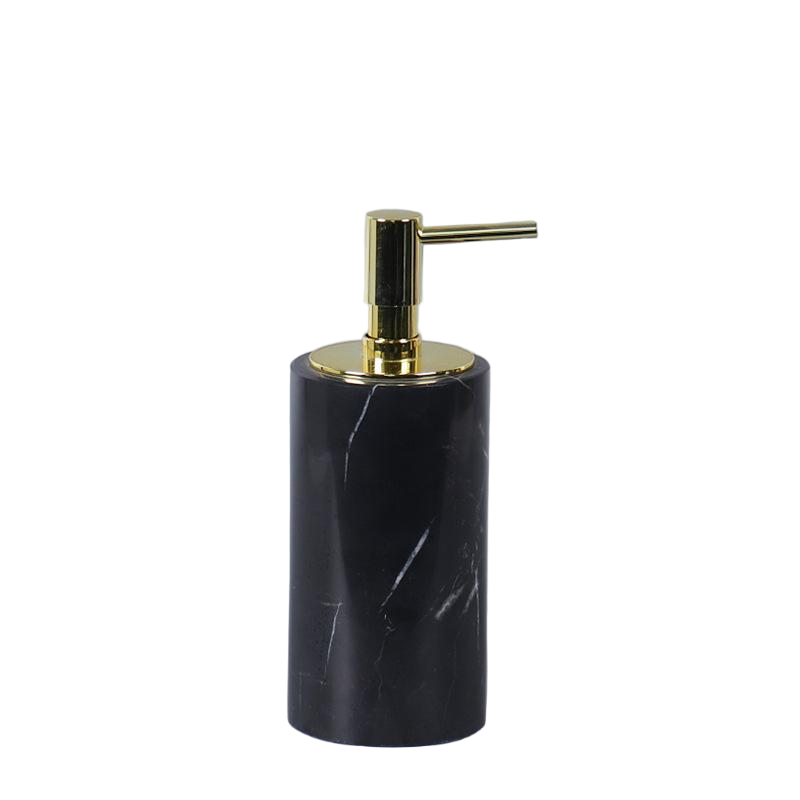 Luxury Marble Lotion Bottle – Solid Stone with Metal Pump