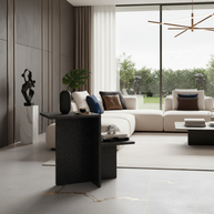 Table 3 V2 - Noiré Natuursteen Bijzettafel – Luxe Minimalistisch Design