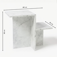 Table 3 V2 - Noiré Natuursteen Bijzettafel – Luxe Minimalistisch Design