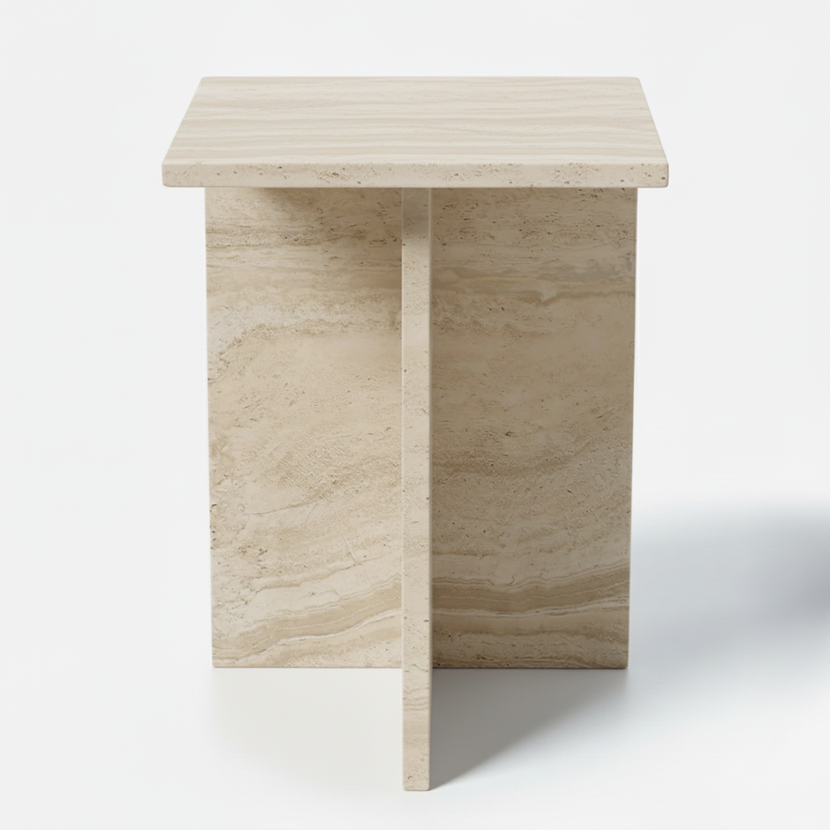 Table 3 V2 - Noiré Natuursteen Bijzettafel – Luxe Minimalistisch Design