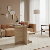 Table 3 V2 - Noiré Natuursteen Bijzettafel – Luxe Minimalistisch Design