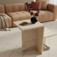 Table 3 V2 - Noiré Natuursteen Bijzettafel – Luxe Minimalistisch Design