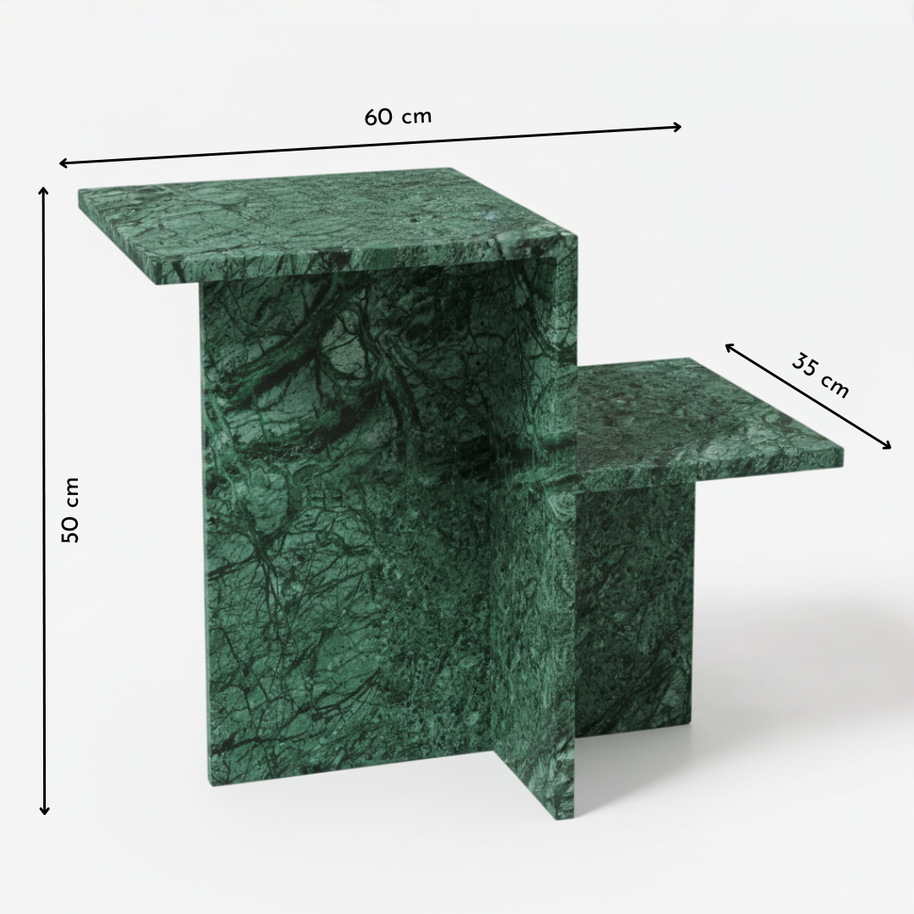 Table 3 V2 - Noiré Natuursteen Bijzettafel – Luxe Minimalistisch Design