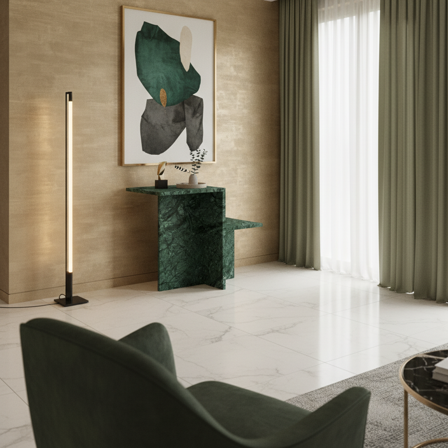 Table 3 V2 - Noiré Natuursteen Bijzettafel – Luxe Minimalistisch Design