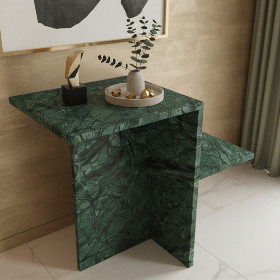 Table 3 V2 - Noiré Natuursteen Bijzettafel – Luxe Minimalistisch Design