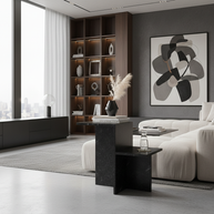 Table 3 V2 - Noiré Natuursteen Bijzettafel – Luxe Minimalistisch Design