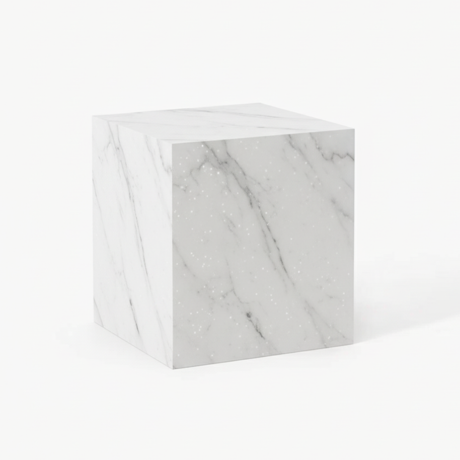 Montero Natuursteen Bijzettafel – Minimalistisch Kubus Design