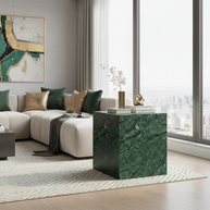 Montero Natuursteen Bijzettafel – Minimalistisch Kubus Design