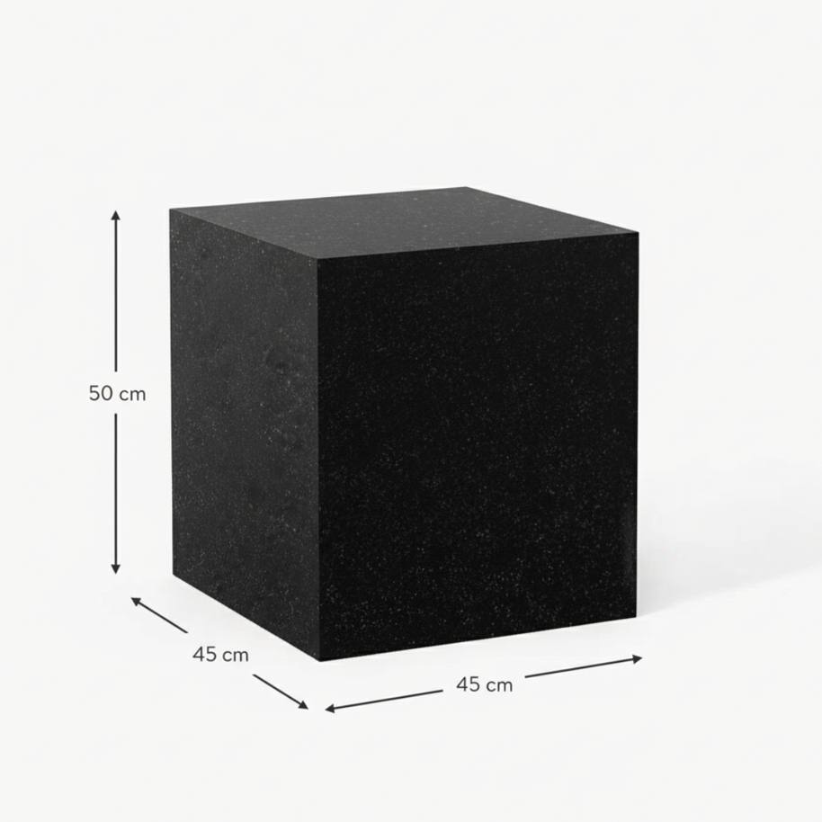 Montero Natuursteen Bijzettafel – Minimalistisch Kubus Design