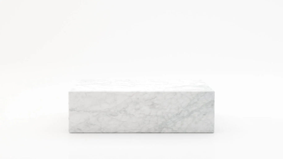 Rechteckiger Marmorkaffeetisch Blocco – Bianco Carrara CD CHIARO