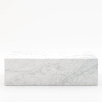 Rechteckiger Marmorkaffeetisch Blocco – Bianco Carrara CD CHIARO