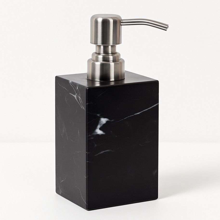 Luxury Marble Soap Dispenser – 1kg Solid Stone with Metal Pump