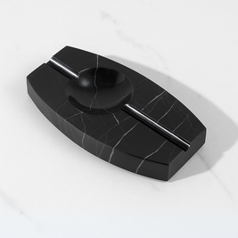 Luxury Marble Ashtray – 1.3kg Solid Stone with Hand-Carved Channels