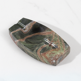 Luxury Marble Ashtray – 1.3kg Solid Stone with Hand-Carved Channels