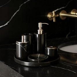 Luxury 6-Piece Marble Bathroom Set – Solid Stone